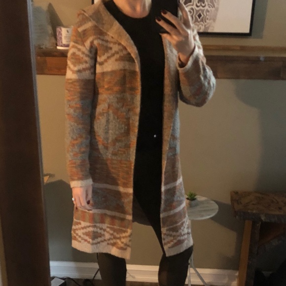 Long Aztec Sweater (Sz S-M) - Picture 2 of 5